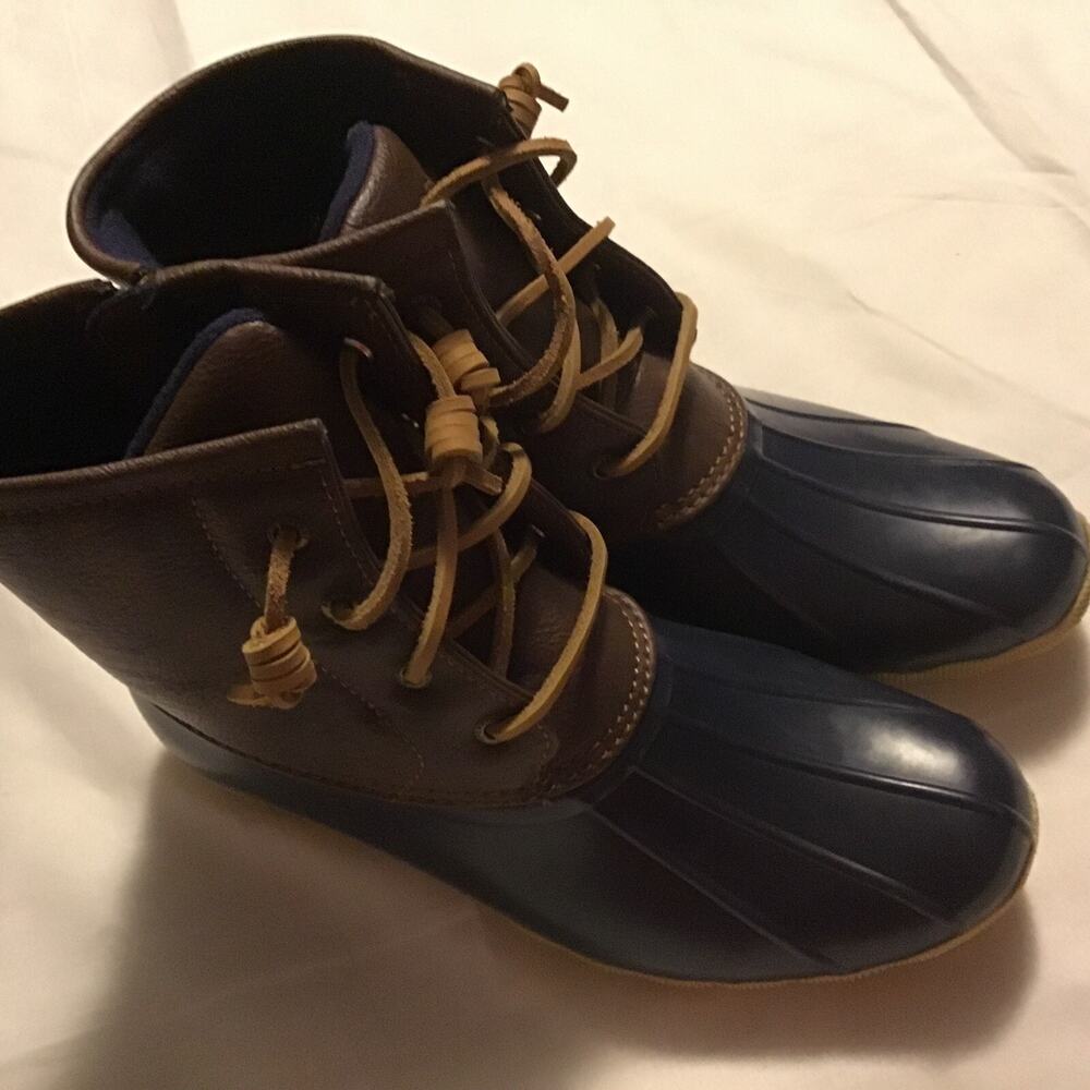 Sperry Saltwater Duck Boots Girls Size 5